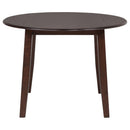 Barton - 5 Piece Round Wood Dining Table Set - Dark Brown