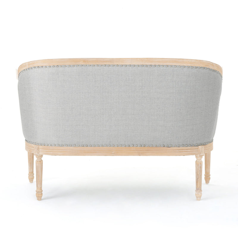 French Country Chesterfield Style Tufted Loveseat