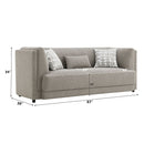 Glenda - Sofa With 3 Pillows - Gray Chenille