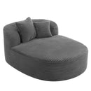 Modern Chaise Lounge Sofa Boneless Couch With Supportive Pillows