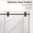 Frameless Single Sliding Shower Door With Clear Tempered Glass