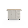 Blanche - Kitchen Cart - Rubber Wood Top