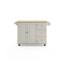 Blanche - Kitchen Cart - Rubber Wood Top
