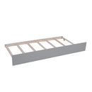 Full Size Wooden House Bed with Twin Size Trundle, Gray