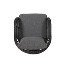 Outdoor Accent Chair With Aluminum Frame And Rattan Seating