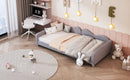 Upholstered Daybed, Sherpa Fabric Sofabed With Cloud-Shaped Backrest