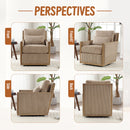 Comfy Accent Barrel Chair, 360 Degree Swivel