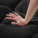 Convertible Velvet 3 In 1 Sofa Bed With Adjustable Sleeper Chair And Multi Pockets