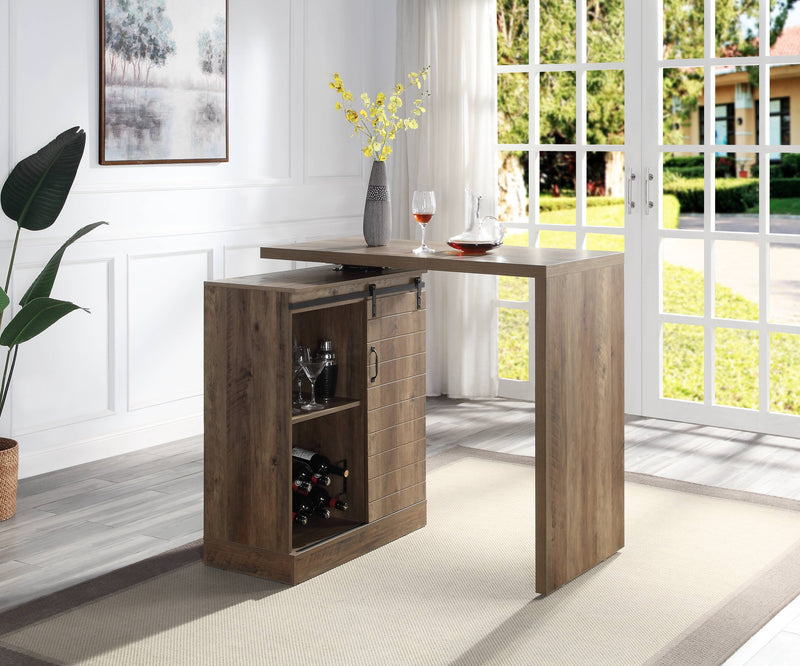 Quillon - Bar Table - Rustic Oak