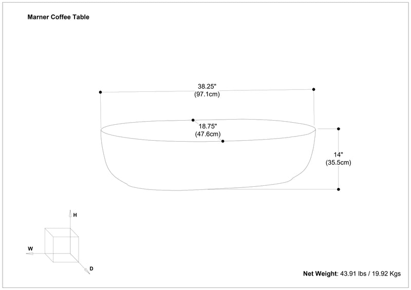 Marner - Cast Aluminum Coffee Table - Black