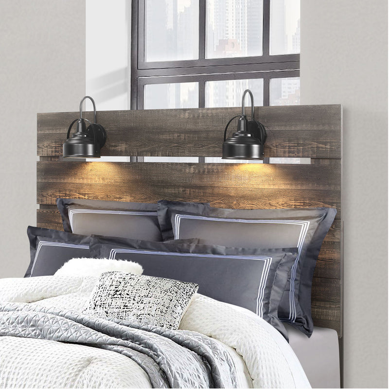 Monica - Bed With Panel Style And Slat Headboard