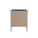 Hammond - Smart 3 Drawer Nightstand With USB Charging And Integrated Speakers - White