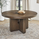 Athens - Round Dining Table - Chocolate Brown