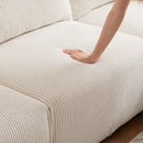 Modern Minimalist Corduroy Combination Sofa With 2 Comfort Cushions With USB & C Charging Ports