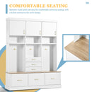 Entryway Hall Tree With Bench And Storage, 5 In 1 Coat Rack