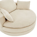 360° Swivel Accent Barrel Chair With Dual Layer Cushion And 3 Removable Pillows