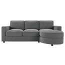 Modern L-Shaped Sectional Sofa With Curved Chaise, USB Ports, And Side Storage Pockets