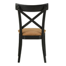Hillary - Side Chair (Set of 2) - Brown Leather Aire, Walnut & Black