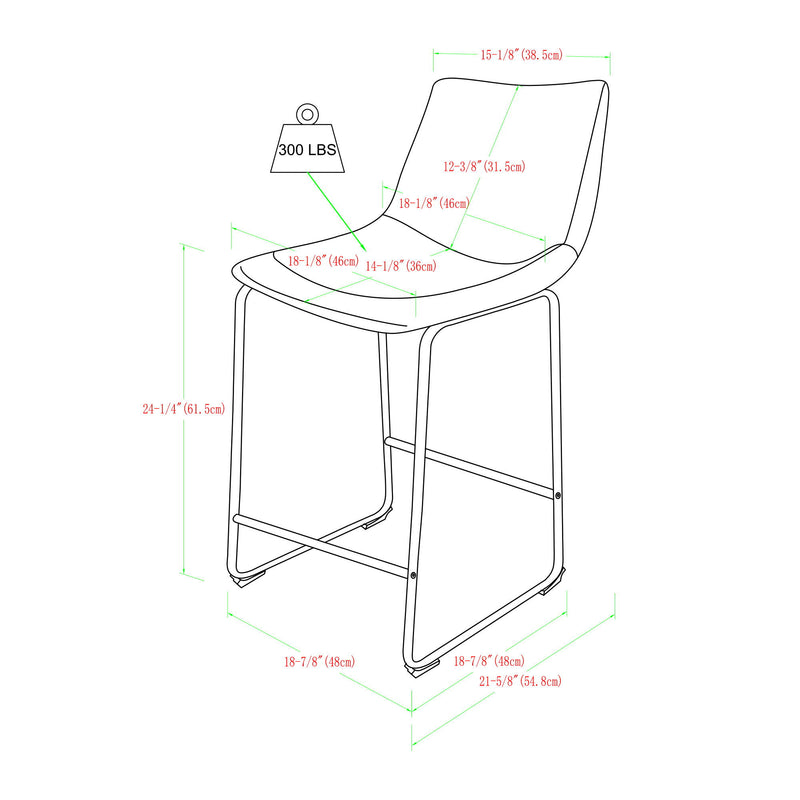 Industrial Counter Stools (Set of 2)