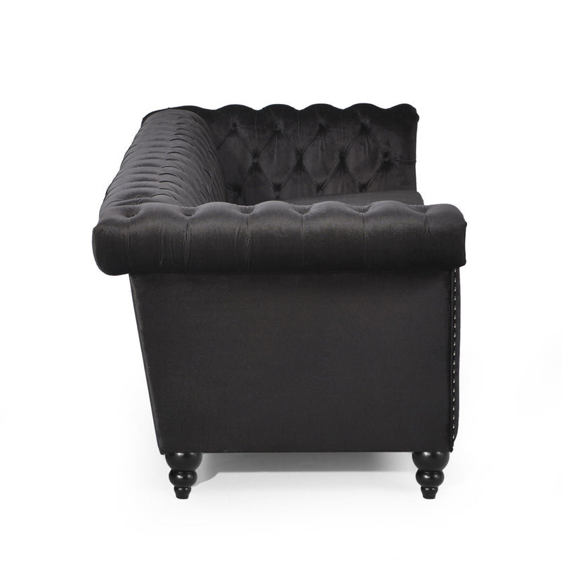 Chesterfield Style 3 Seater Sofa With Deep Button Tufting
