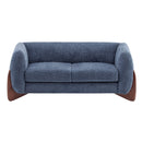 Contemporary Boucle Sherpa Sofa With Birch Wood Legs