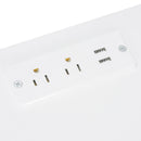 Elegant Vanity Makeup Table & Chair Set Modern Dressing Table With Organizer Writing Desk Charging Port Engineered Wood - White