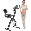Exercise Bike Folding Stationary Bikes For Home With 16 Level Magnetic Resistance