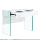 Environmental Protection Minimalist Dresser, Desk, Desktop Computer Desk, With Double Drawer Storage Space, Simple Home, Perfect For Various Styles - White