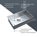 Undermount Stainless Steel Kitchen Sink, Deep Single Bowl Basin