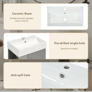 Modern Floating Bathroom Vanity With Ceramic Basin Perfect For Small Bathrooms