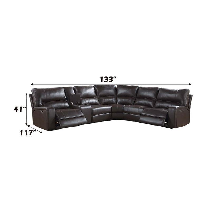 Saul - Power Motion Sectional Sofa - Espresso