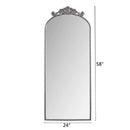 Vintage Arched Full Body Mirror, Wall Mounted For Living Room
