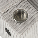 Pull-Out L-Shaped Sectional Sofa With Movable Ottoman And Stool, Large Storage Space, A Cup Holder, And 2 USB Ports For Living Room