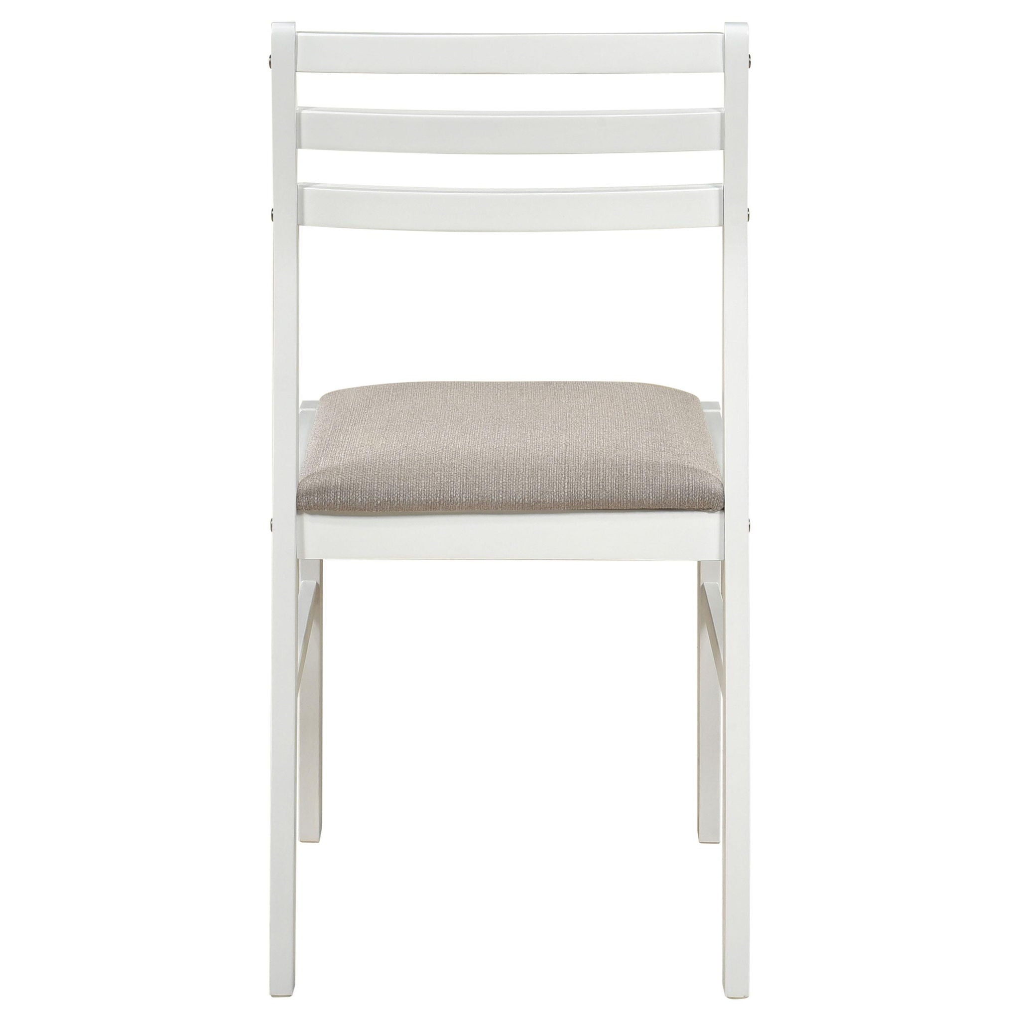 Bucknell 3-piece Round Drop Leaf Dining Table Set White - Atlantic Fine Furniture Melbourne FL