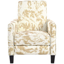 Push Back Upholstered Recliner Armchair
