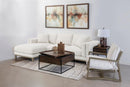Geneva - Boucle Upholstered Wood Arm Accent Chair - Sand