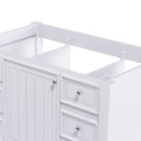 36" Bathroom Vanity With 1 Cabinet And 3 Drawers 1, Storage Solution - White
