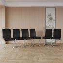 Modern Dining Chairs With Padded Seat, High Back