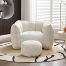 Soft Chenille Bean Bag Chair With High Resilient Foam