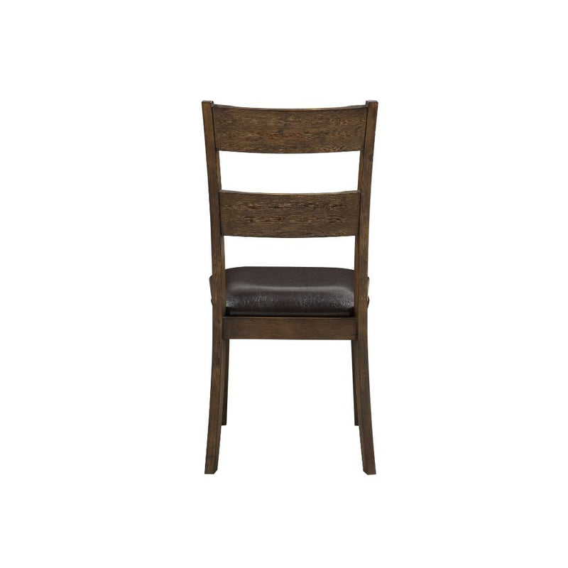 Nabirye - Side Chair (Set of 2) - PU & Dark Oak - Atlantic Fine Furniture Inc