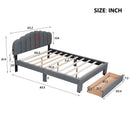 Upholstered Platform Bed With Drawer
