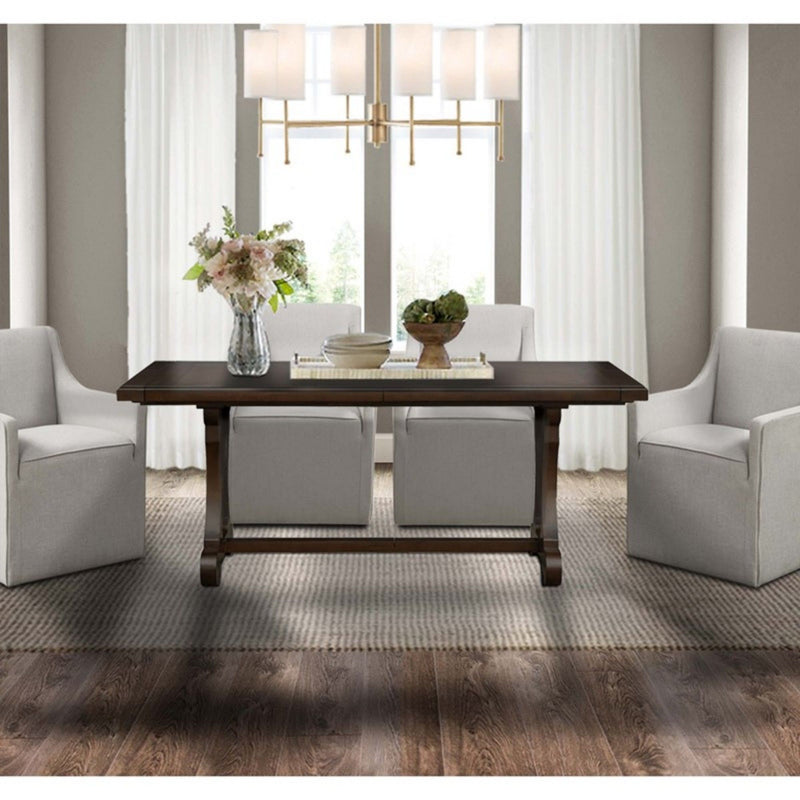 Rectangle Extension Dining Table - Brown