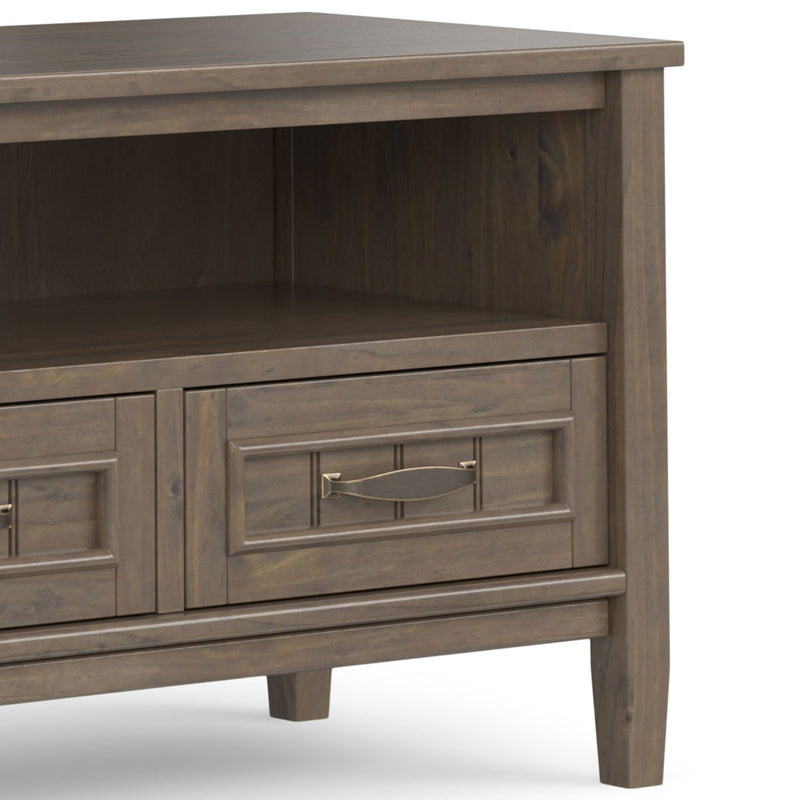 Lev - Low TV Stand - Smoky Brown