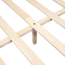 Upholstered Platform Bed With Strips - Black