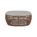 Willow - Oval Woven Patio Coffee Table, Wicker Frame