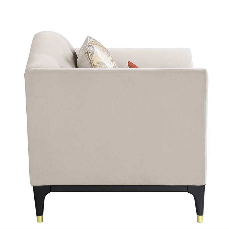 Tayden - Chair - Beige Velvet - Atlantic Fine Furniture Inc