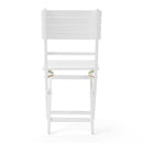 Outdoor Foldable Wood Dining Chair With Slat Design (Set of 2)