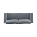 Modern Square Arm Sofa With Soft Fabric Upholstery, Deep Cushions