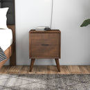 Alexandra - Night Stand With 2 Drawers - Walnut Brown