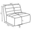 Cobie - Upholstered Armless Swivel Chair - Dark Charcoal